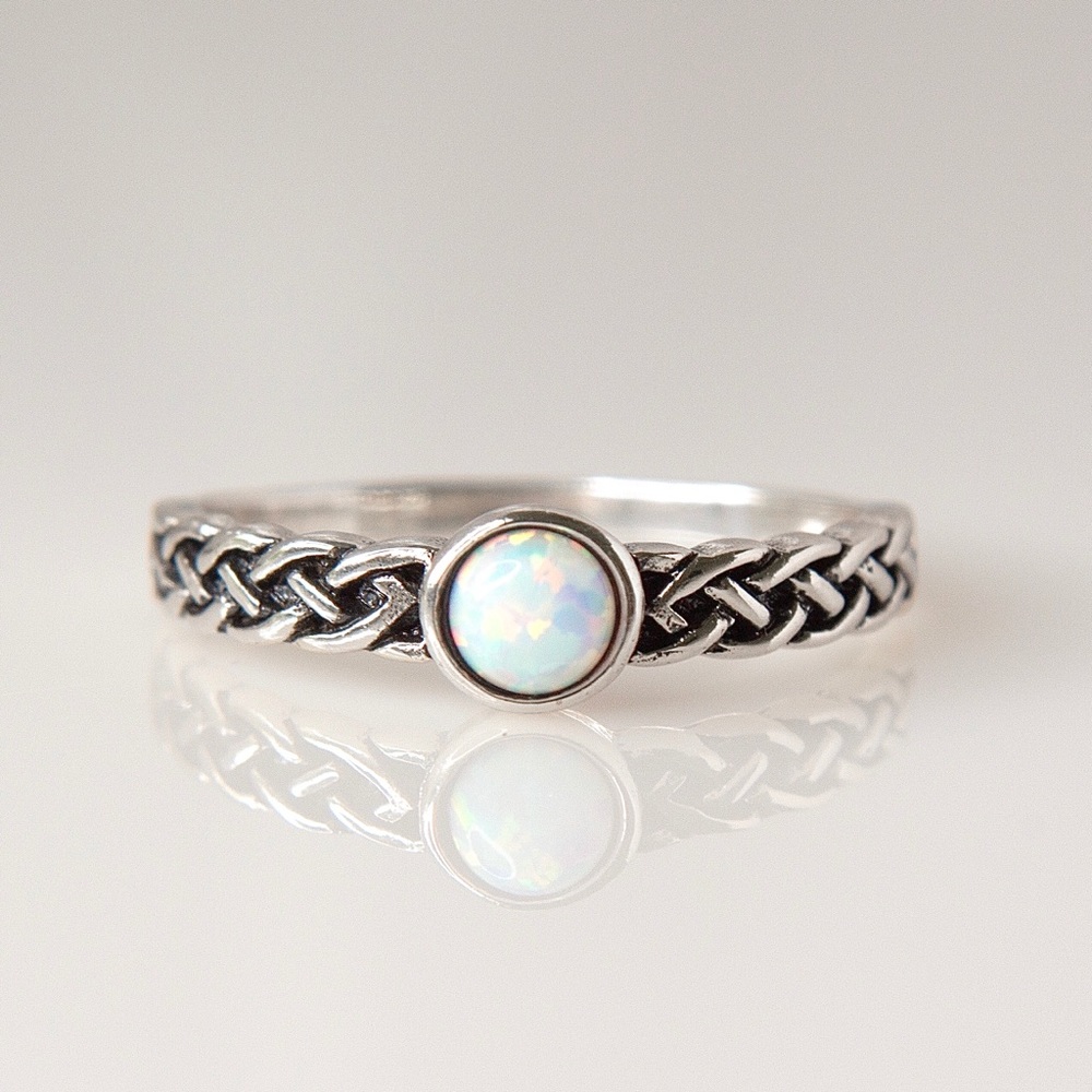 ⚡️NEW! Fire snow opal set on sterling silver 925